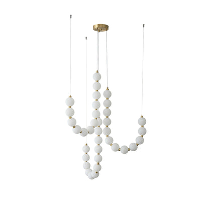 Nacre Pearl Acrylic Orb LED Chandelier