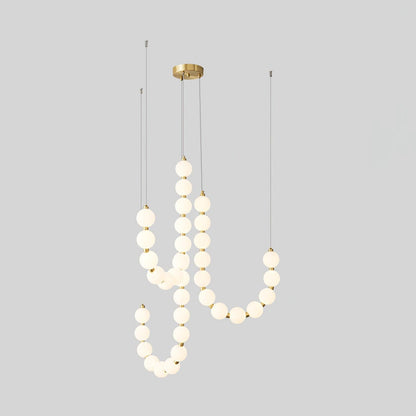 Nacre Pearl Acrylic Orb LED Chandelier