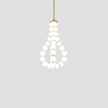 Nacre Pearl Acrylic Orb LED Chandelier