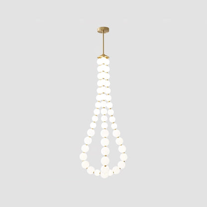 Nacre Pearl Acrylic Orb LED Chandelier
