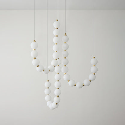 Nacre Pearl Acrylic Orb LED Chandelier