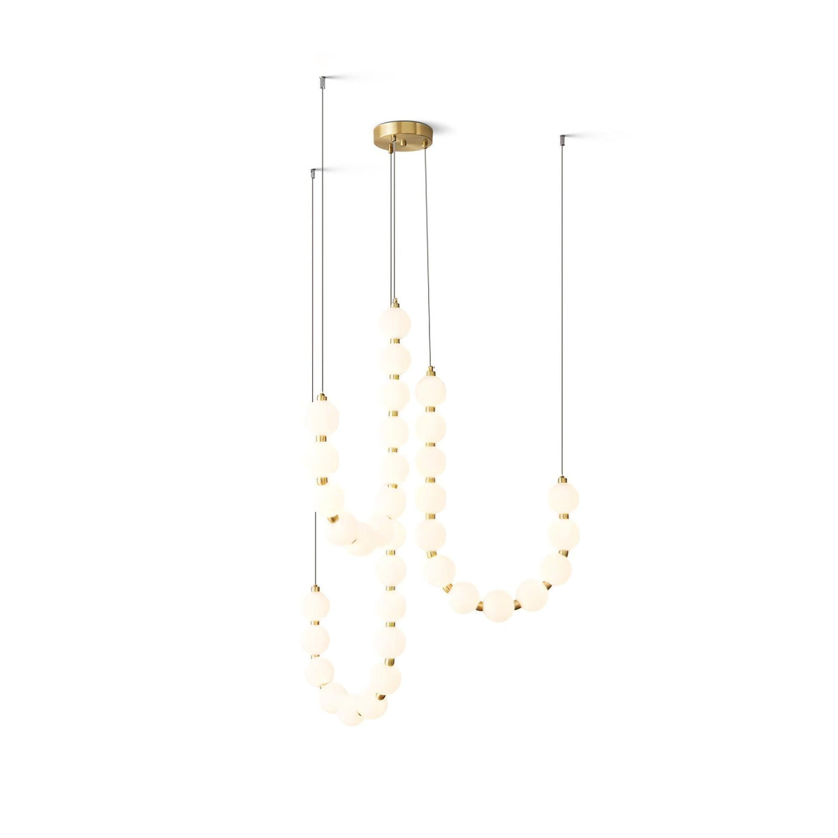 Nacre Pearl Acrylic Orb LED Chandelier