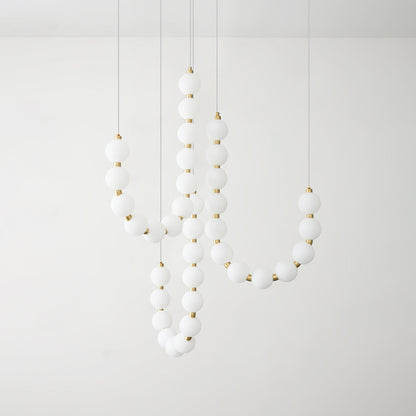 Nacre Pearl Acrylic Orb LED Chandelier