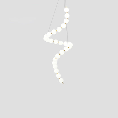 Nacre Pearl Acrylic Orb LED Chandelier