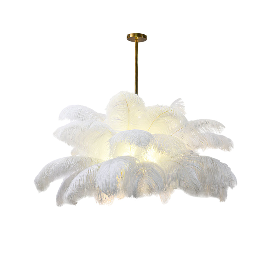Plume Feather Semi Flush Ceiling Light