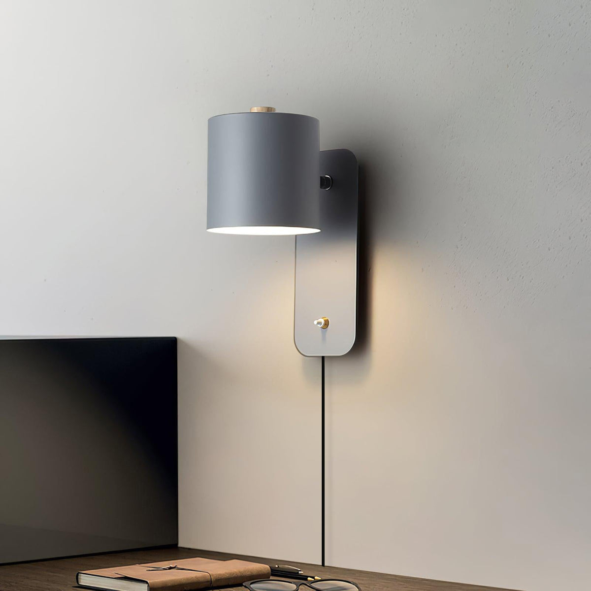Pivo Plug In Cylinder Wall Lamp