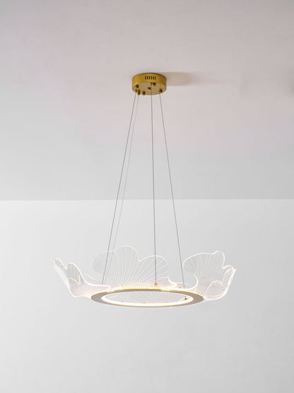 Undine Gold Leaf LED Chandelier