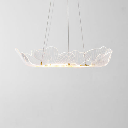 Undine Gold Leaf LED Chandelier