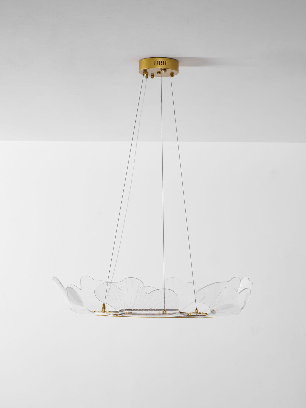 Undine Gold Leaf LED Chandelier