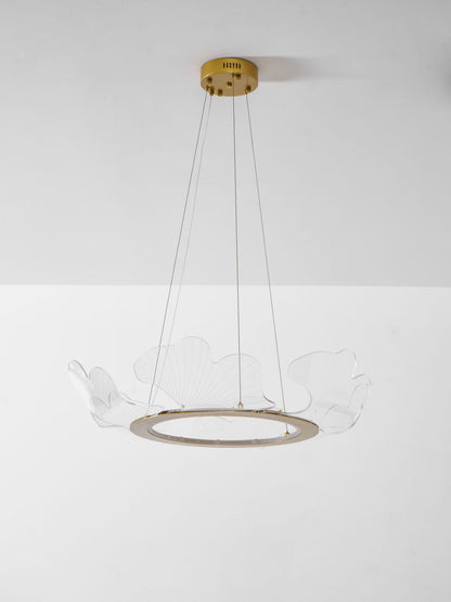 Undine Gold Leaf LED Chandelier