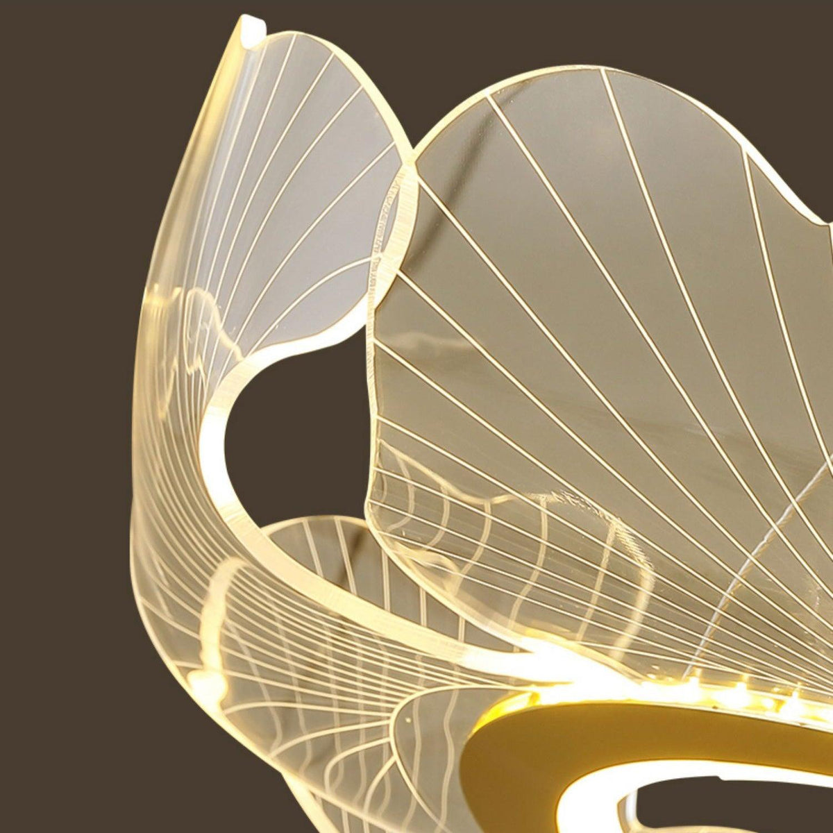 Undine Gold Leaf LED Chandelier