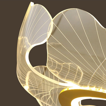 Undine Gold Leaf LED Chandelier