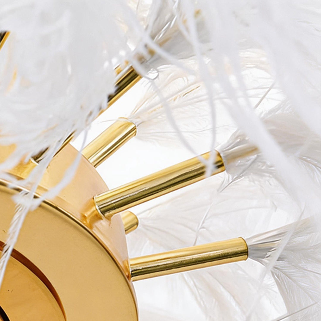 Plume Feather Semi Flush Ceiling Light