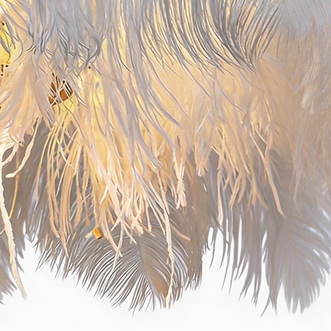Plume Feather Semi Flush Ceiling Light