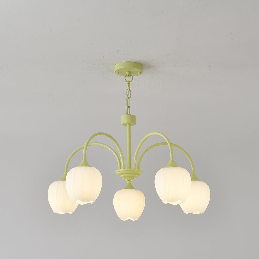 Tulipa Tulip Glass Multi Head Chandelier Ceiling Light