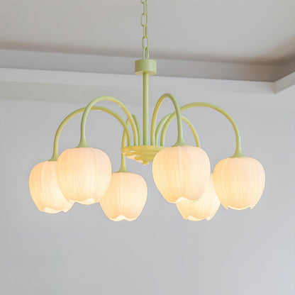 Tulipa Tulip Glass Multi Head Chandelier Ceiling Light