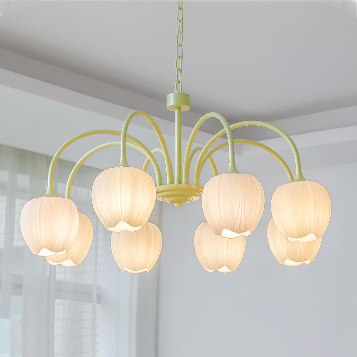 Tulipa Tulip Glass Multi Head Chandelier Ceiling Light
