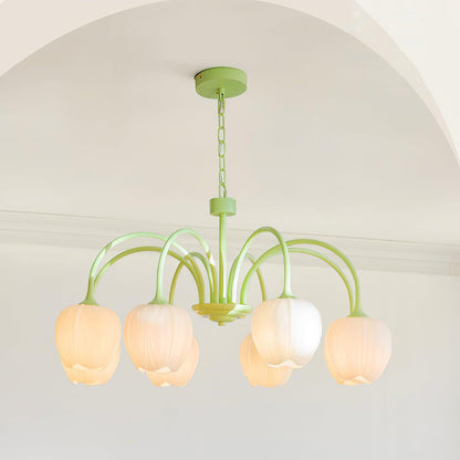 Tulipa Tulip Glass Multi Head Chandelier Ceiling Light