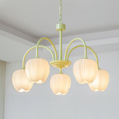 Tulipa Tulip Glass Multi Head Chandelier Ceiling Light