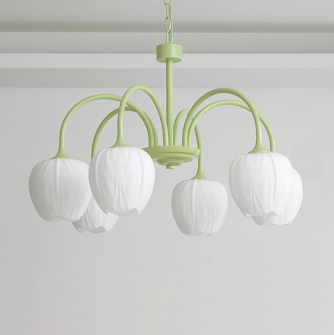 Tulipa Tulip Glass Multi Head Chandelier Ceiling Light