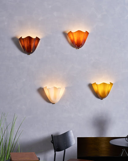 Petalia Organic Petal Glass Wall Sconce Light