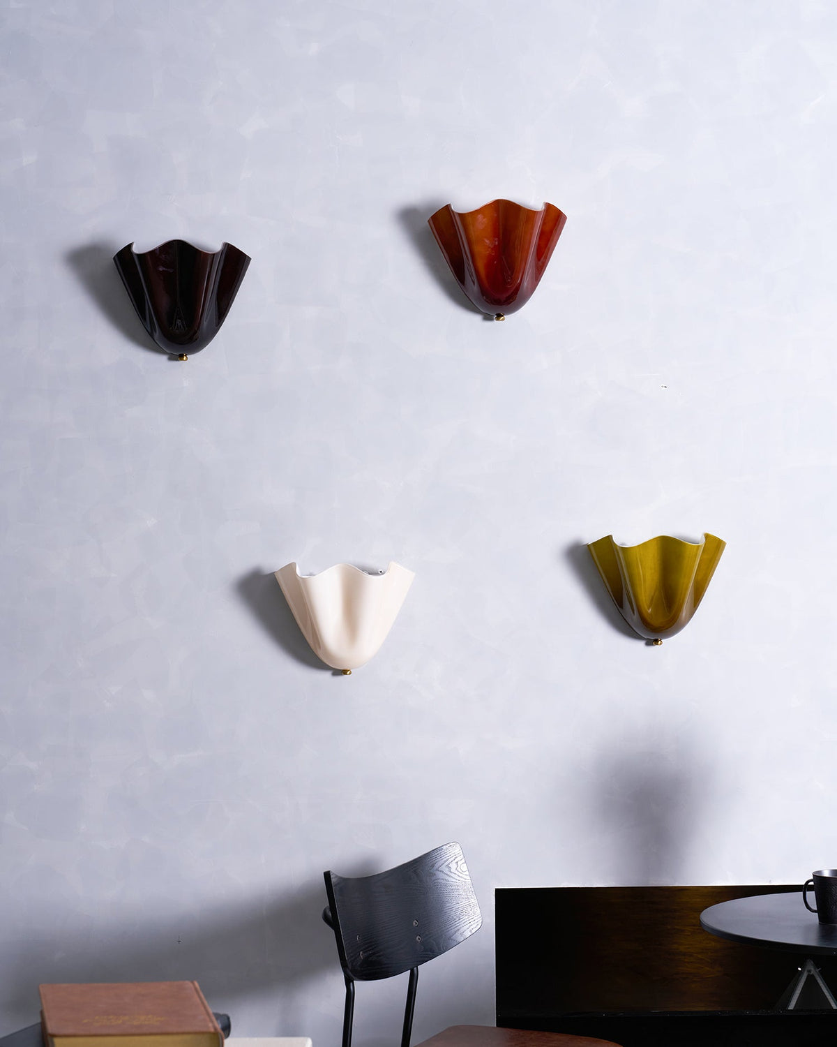 Petalia Organic Petal Glass Wall Sconce Light