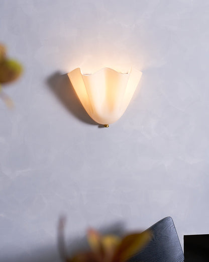 Petalia Organic Petal Glass Wall Sconce Light