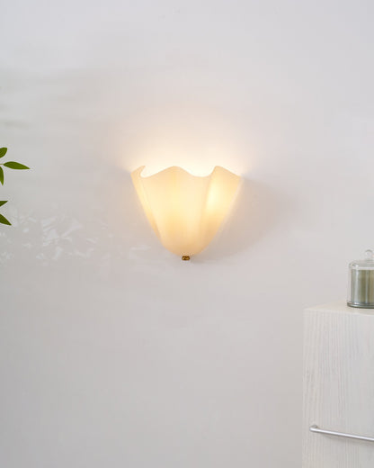 Petalia Organic Petal Glass Wall Sconce Light