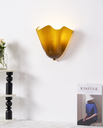 Petalia Organic Petal Glass Wall Sconce Light
