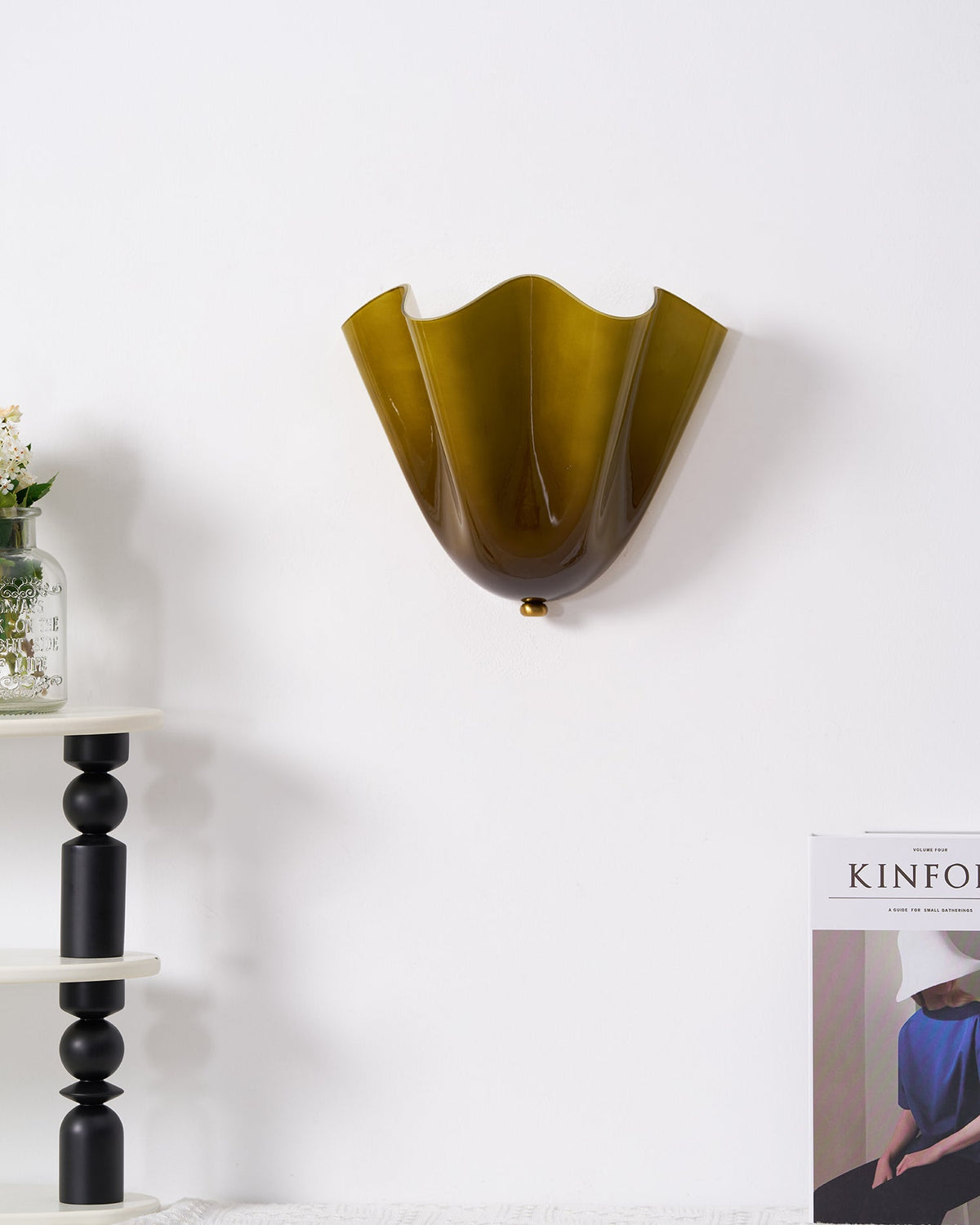 Petalia Organic Petal Glass Wall Sconce Light