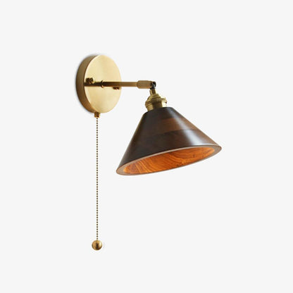 Elm Walnut Wood Wall Sconce
