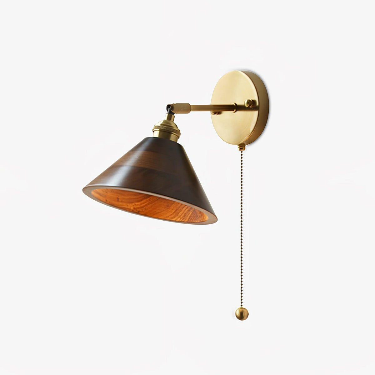 Elm Walnut Wood Wall Sconce