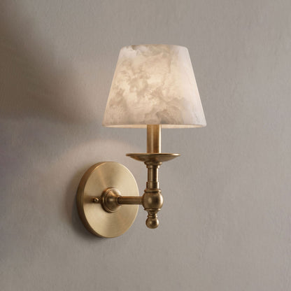 Agathe Alabaster Candlestick Wall Sconce
