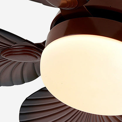 Quenby Antique Banana Leaf Ceiling Fan Light