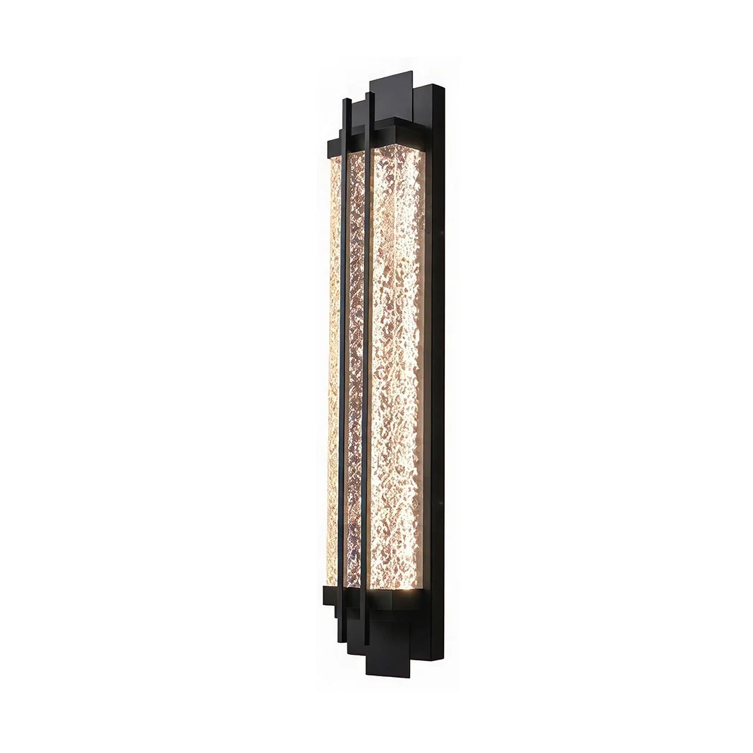 Kervel Linear Black Steel Outdoor Wall Light