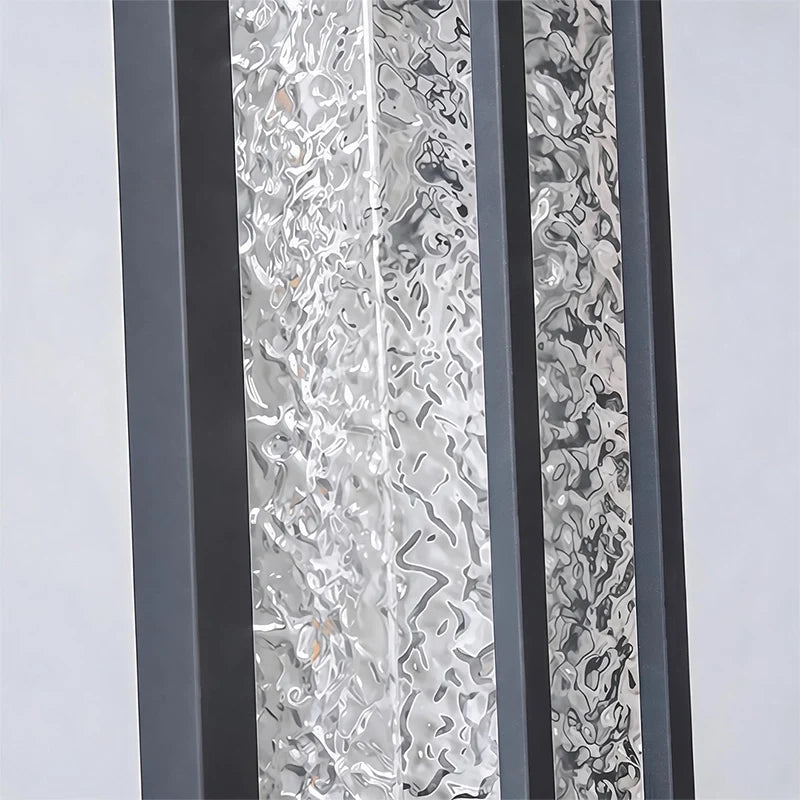 Kervel Linear Black Steel Outdoor Wall Light