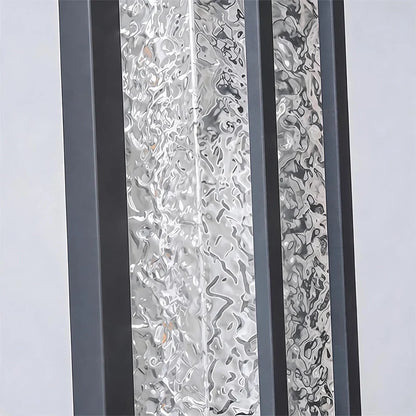Kervel Linear Black Steel Outdoor Wall Light