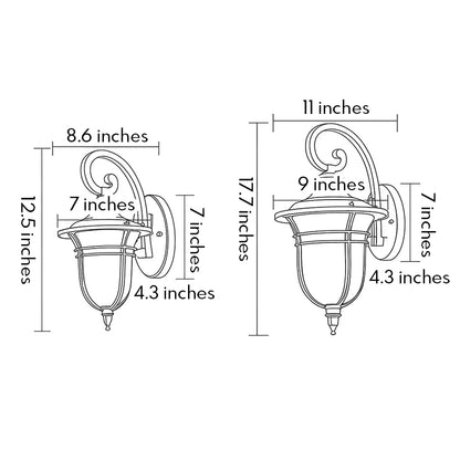 Quillan Classic Lantern Outdoor Wall Sconce