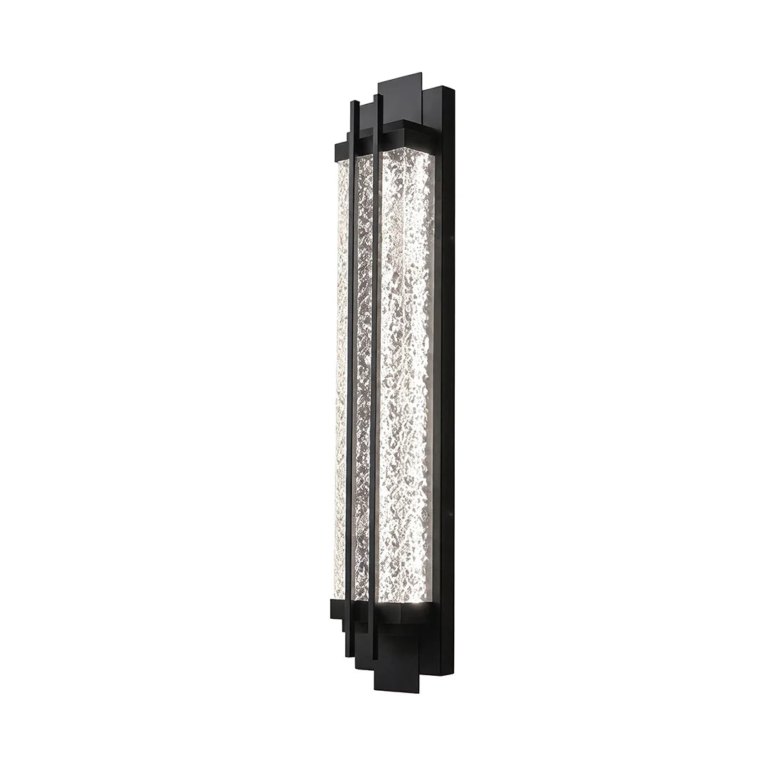 Kervel Linear Black Steel Outdoor Wall Light