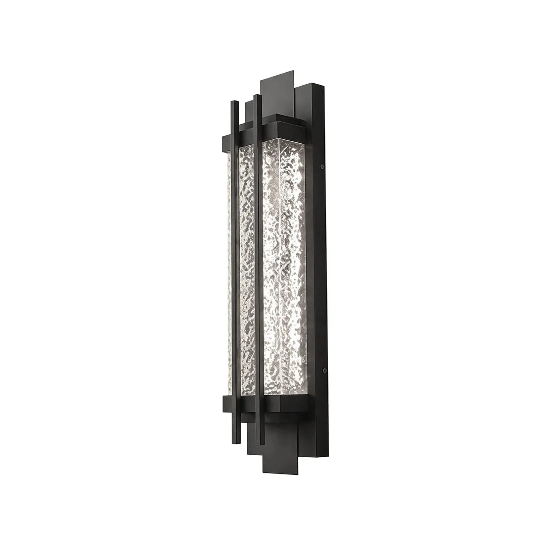 Kervel Linear Black Steel Outdoor Wall Light