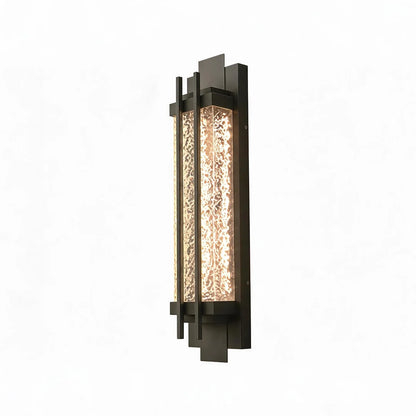 Kervel Linear Black Steel Outdoor Wall Light