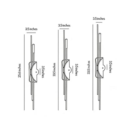 Verlaine Linear Brass Wall Sconce