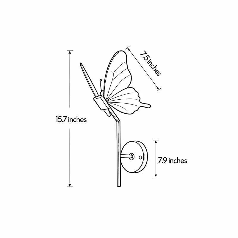 Duras Butterfly Wing Wall Sconce
