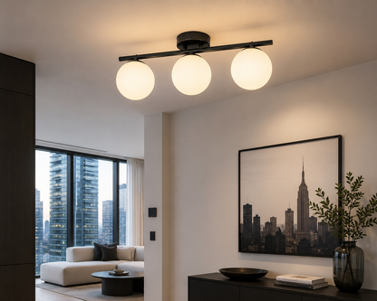 Lumière French Globe Semi-Flush Ceiling Light