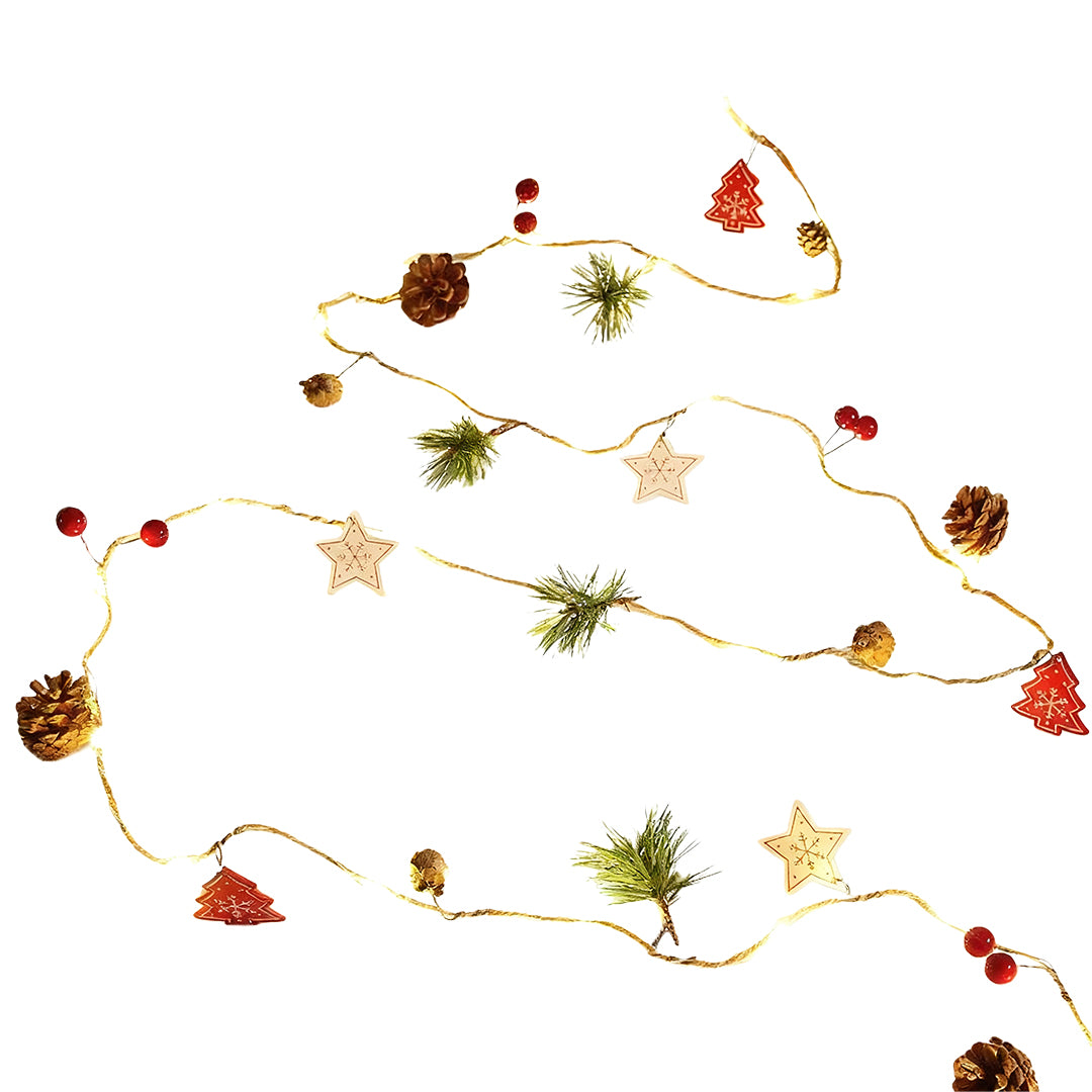 Pinewick Pine Cone Christmas String Lights