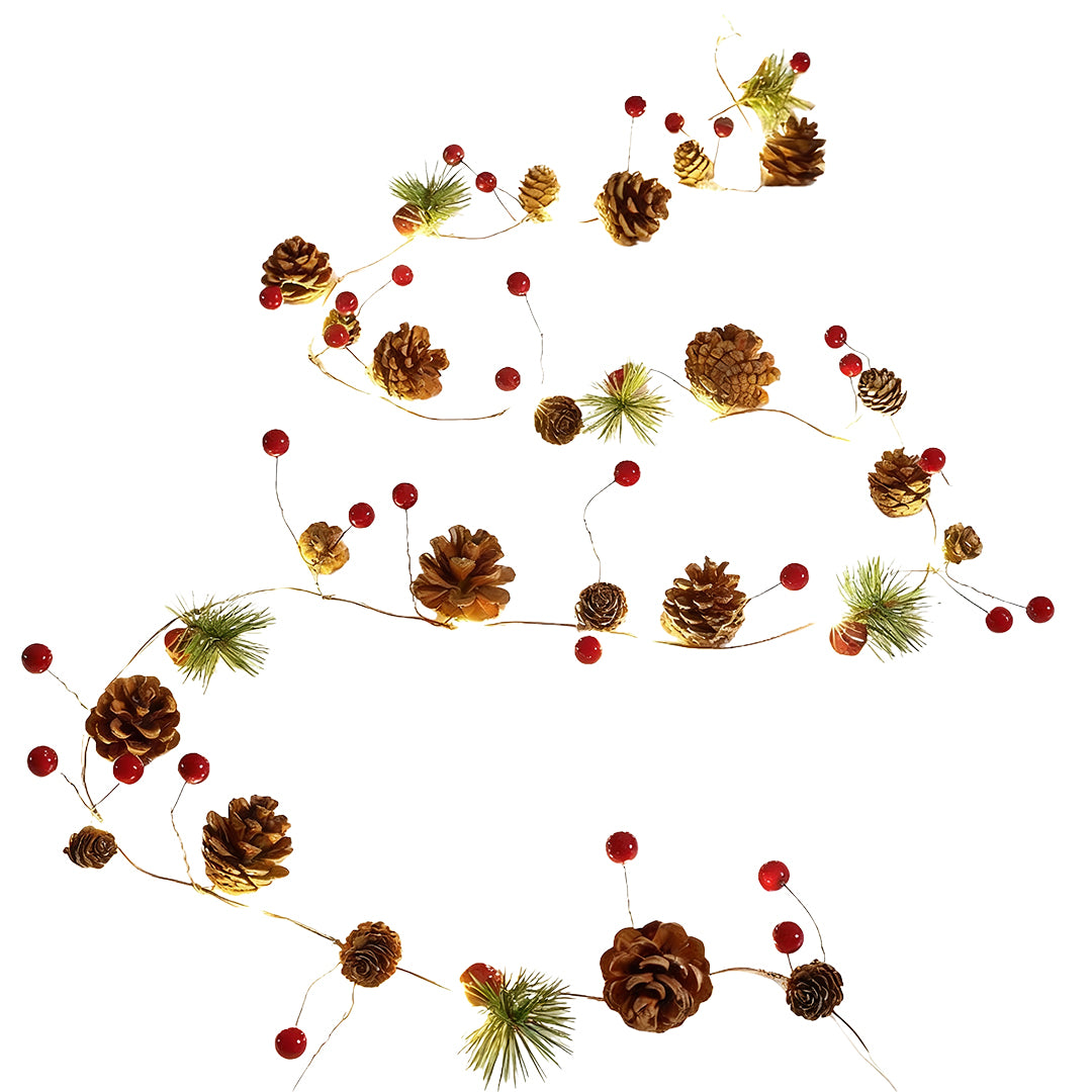 Pinewick Pine Cone Christmas String Lights