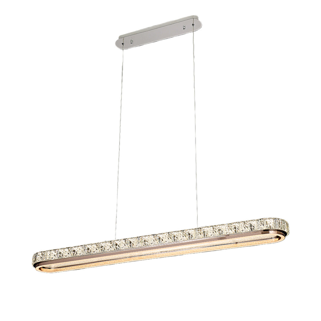 Sterling Chrome Crystal Linear Pendant