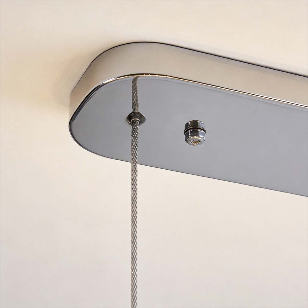 Sterling Chrome Crystal Linear Pendant