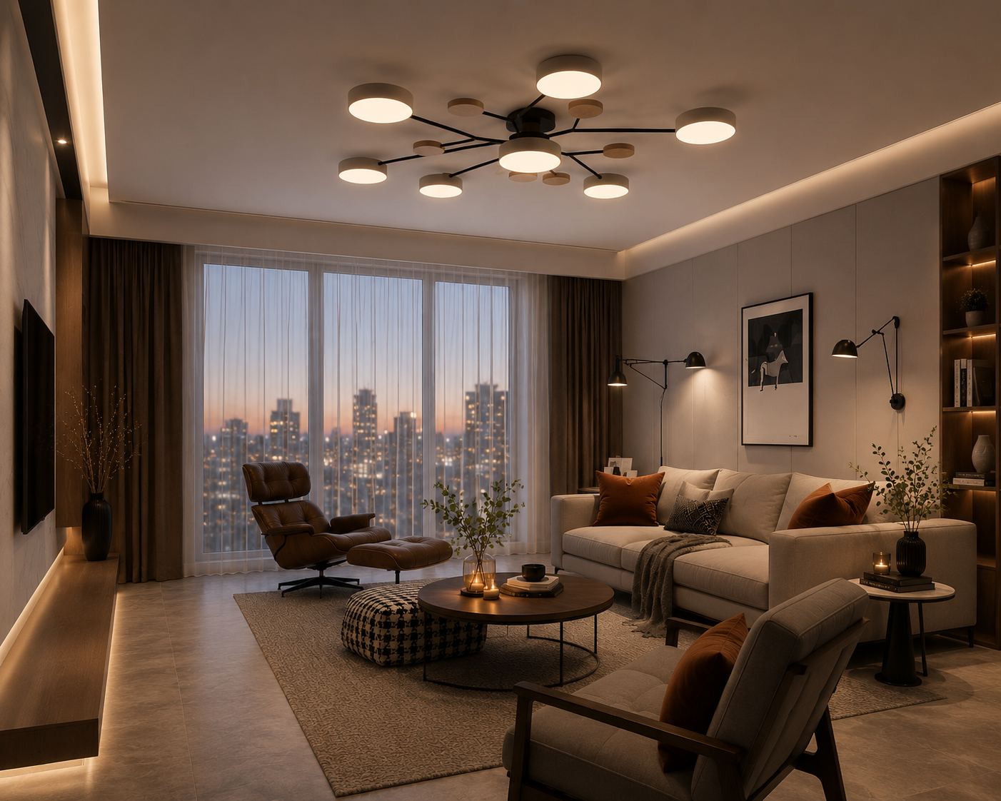 Lunara Modern LED Chandelier
