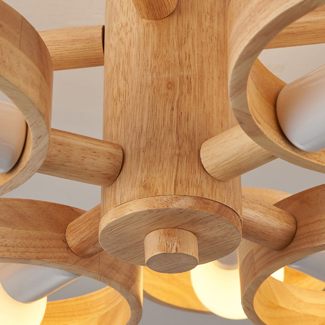 Marigny Rubberwood Ring Chandelier